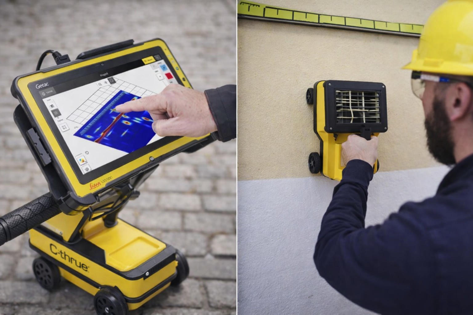 Concrete scanning and GPR data display
