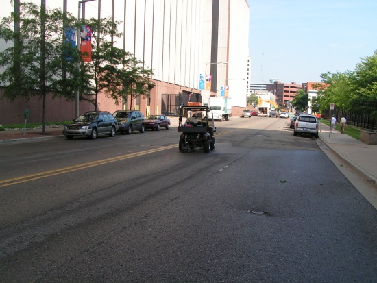 High-speed GPR rover on a city street
