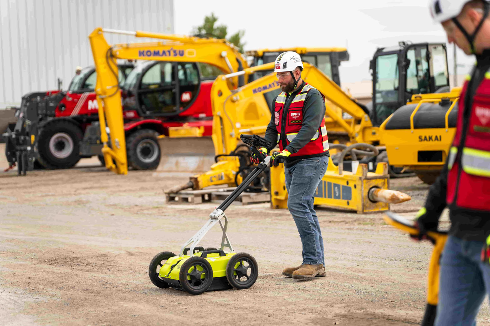 GPR utility locating on construction site