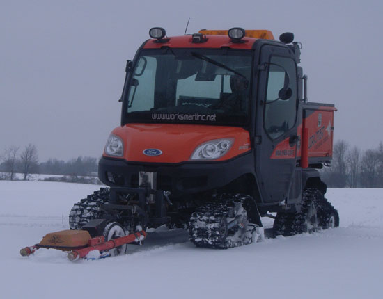 Tracked RTV-1100 operating in snow